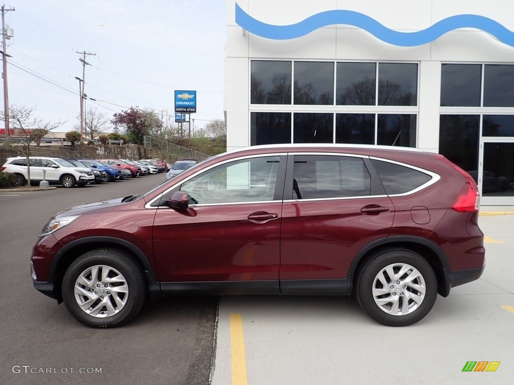 2016 CR-V EX-L AWD - Basque Red Pearl II / Gray photo #2