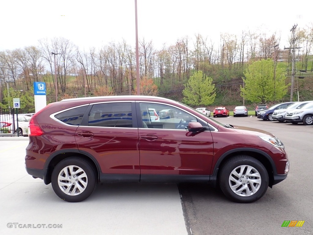 2016 CR-V EX-L AWD - Basque Red Pearl II / Gray photo #7