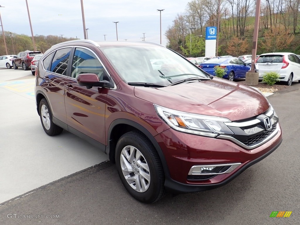 2016 CR-V EX-L AWD - Basque Red Pearl II / Gray photo #8