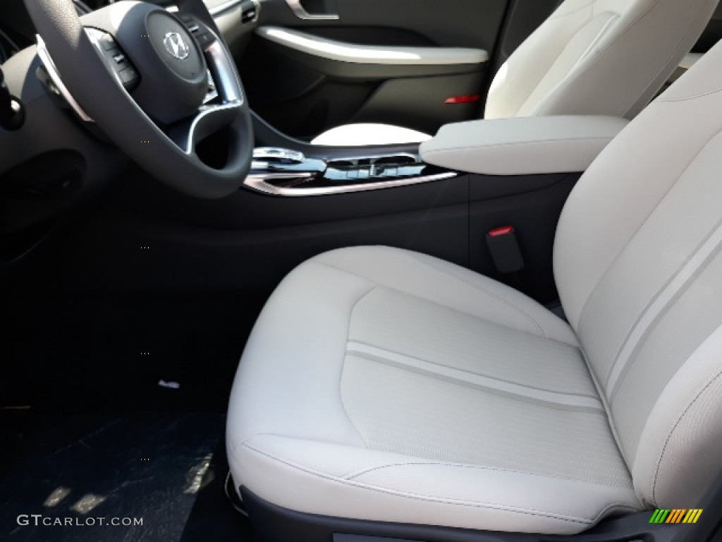 Dark Gray Interior 2020 Hyundai Sonata Blue Hybrid Photo #138585075
