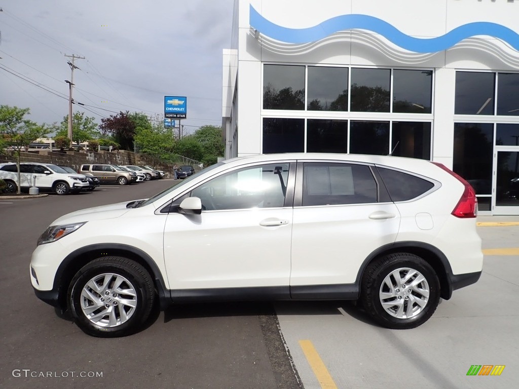 2016 CR-V EX AWD - White Diamond Pearl / Beige photo #2