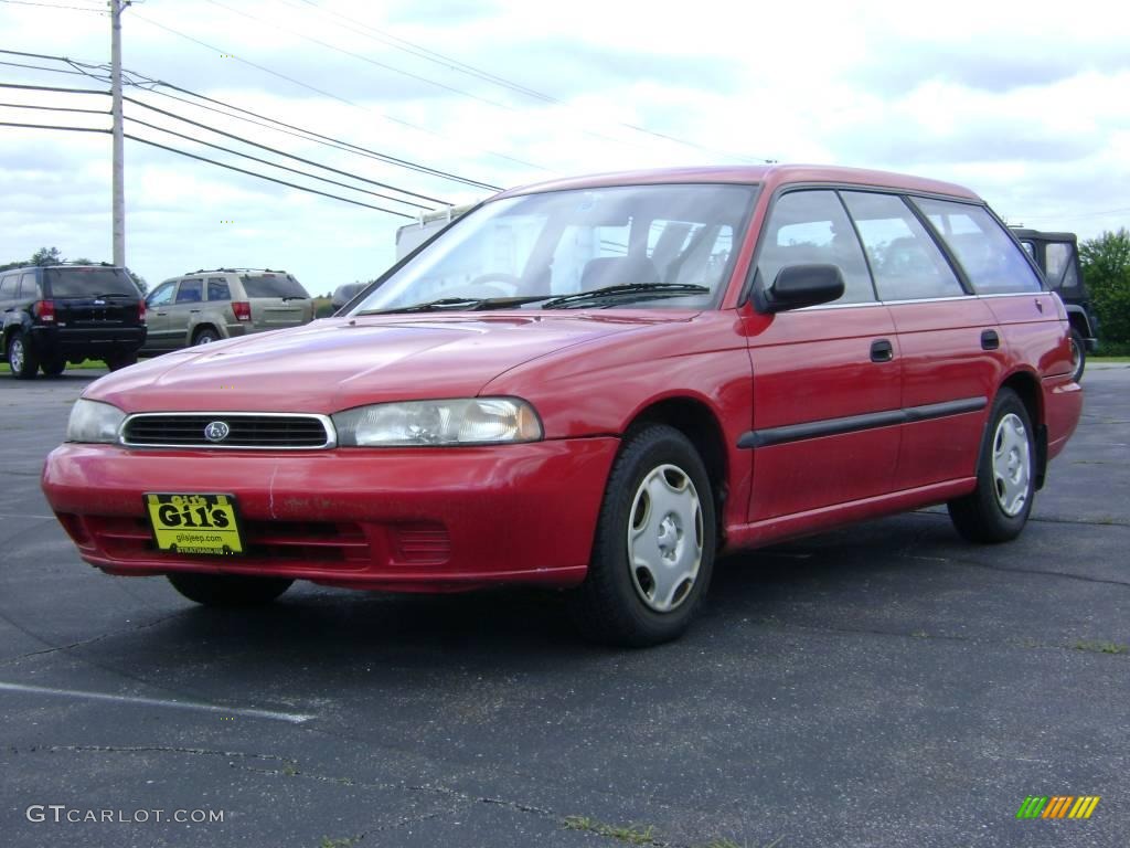 1997 Legacy L Wagon Right Hand Drive - Rio Red / Grey photo #3