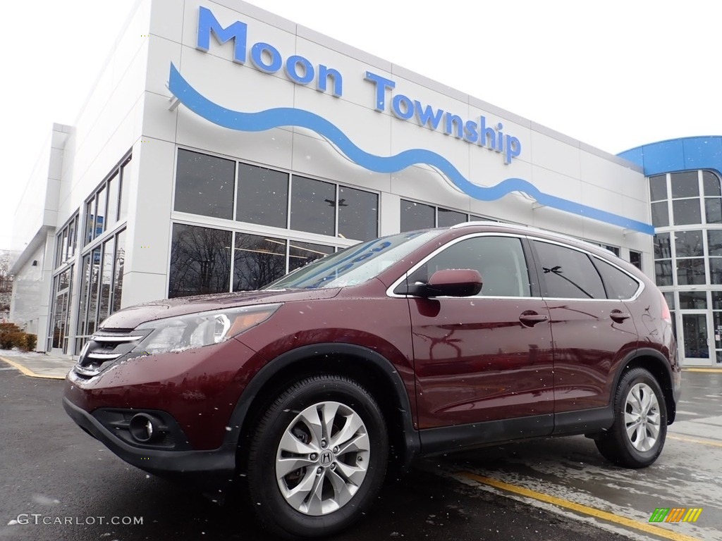 2012 CR-V EX-L 4WD - Basque Red Pearl II / Beige photo #1