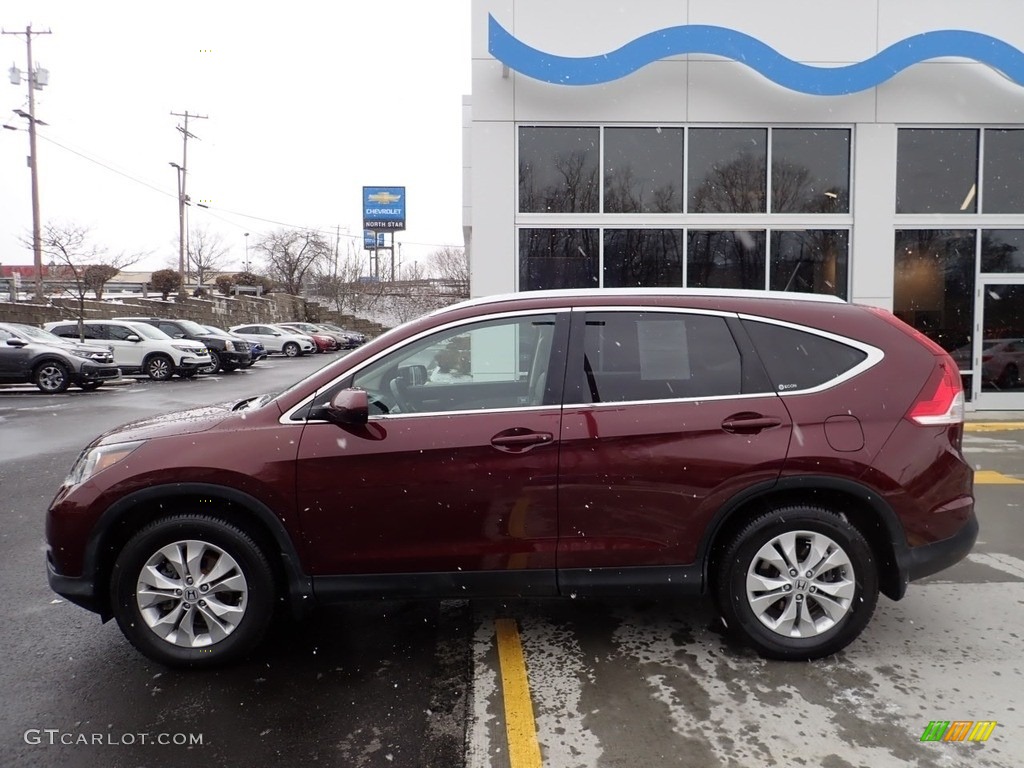2012 CR-V EX-L 4WD - Basque Red Pearl II / Beige photo #2