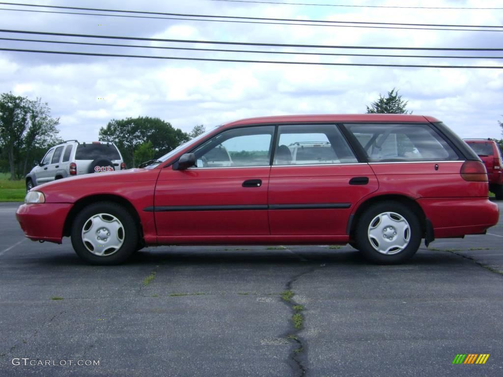 1997 Legacy L Wagon Right Hand Drive - Rio Red / Grey photo #4