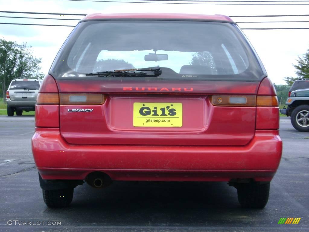 1997 Legacy L Wagon Right Hand Drive - Rio Red / Grey photo #6