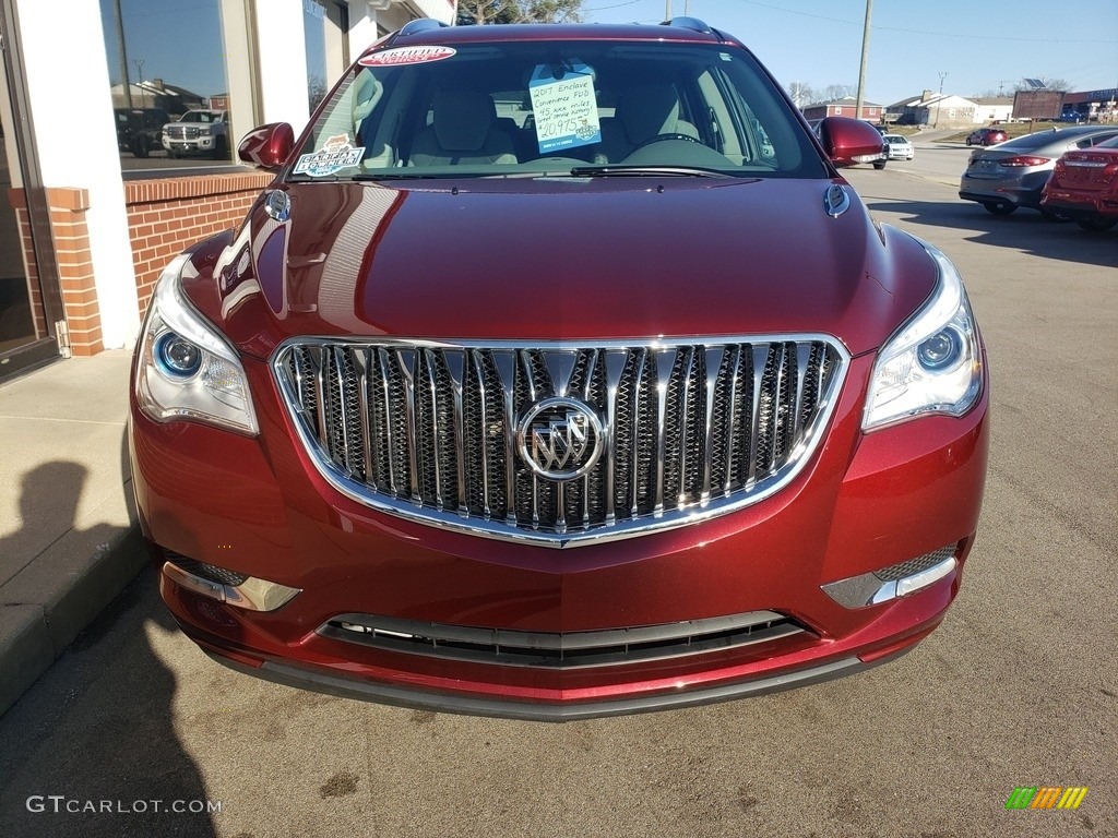 2017 Enclave Convenience - Crimson Red Tintcoat / Light Titanium photo #55