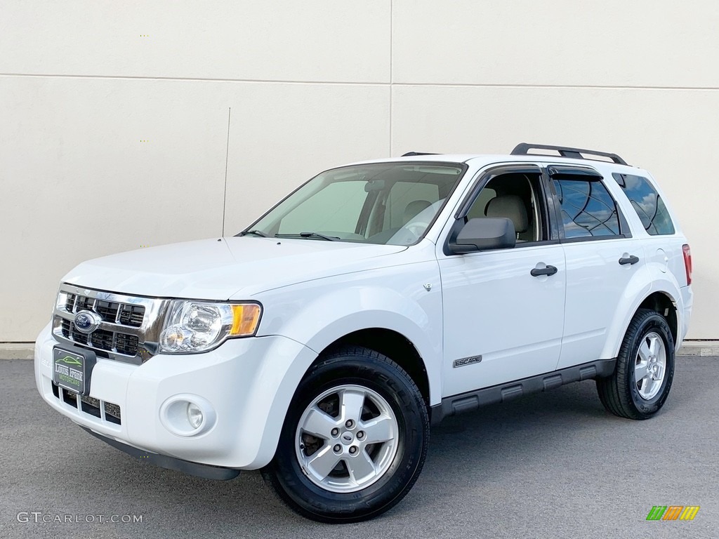 2008 Escape XLT V6 4WD - Oxford White / Camel photo #3