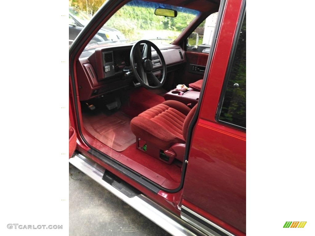 Red Interior 1992 Chevrolet C/K C1500 Extended Cab Photo #138594813