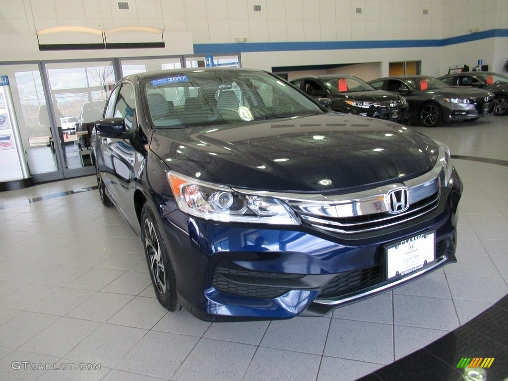 2017 Accord LX Sedan - Obsidian Blue Pearl / Gray photo #6