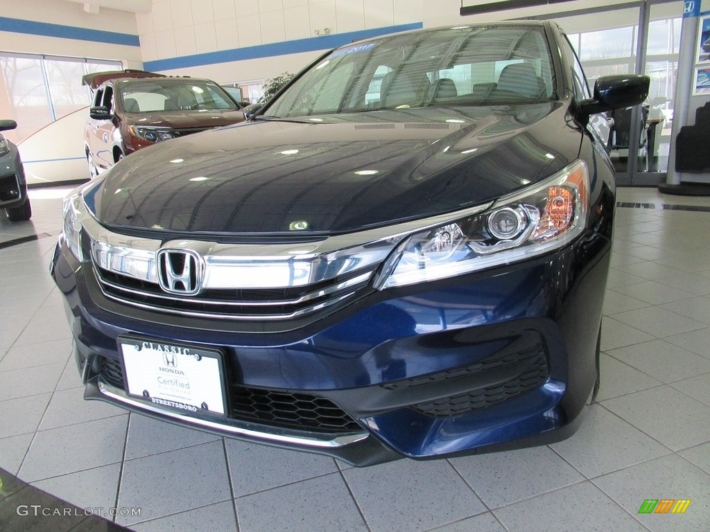2017 Accord LX Sedan - Obsidian Blue Pearl / Gray photo #7