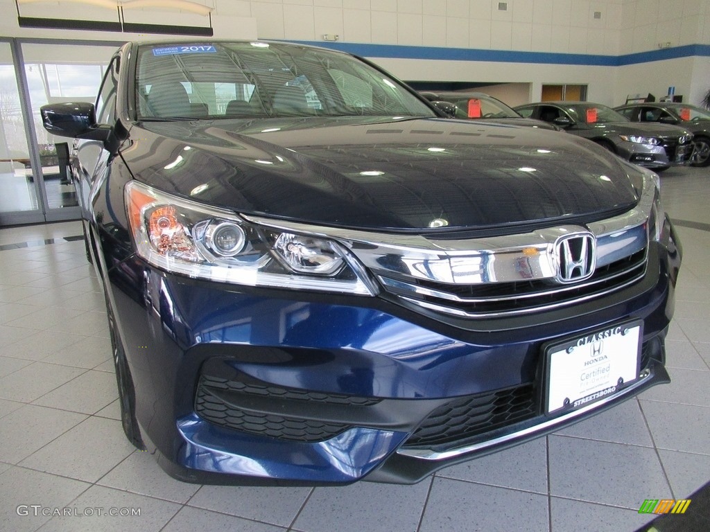 2017 Accord LX Sedan - Obsidian Blue Pearl / Gray photo #12