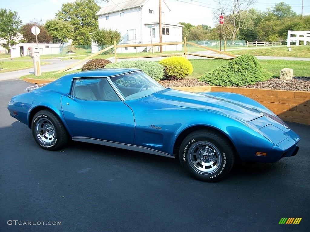 Bright Blue Metallic 1976 Chevrolet Corvette Stingray Coupe Exterior Photo #138596058