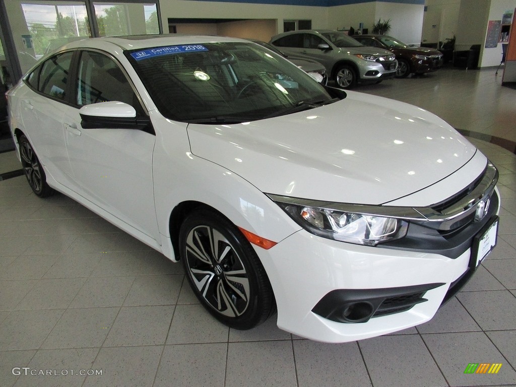White Orchid Pearl 2018 Honda Civic EX-T Sedan Exterior Photo #138596574