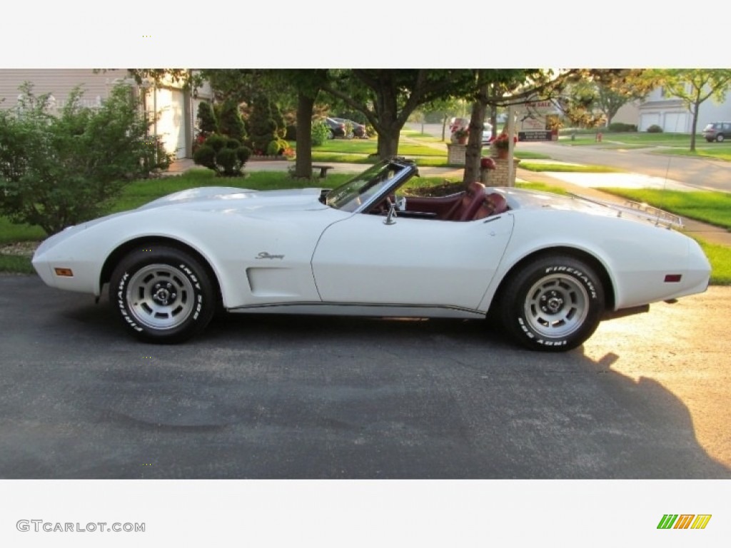 Classic White 1975 Chevrolet Corvette Stingray Convertible Exterior Photo #138597057