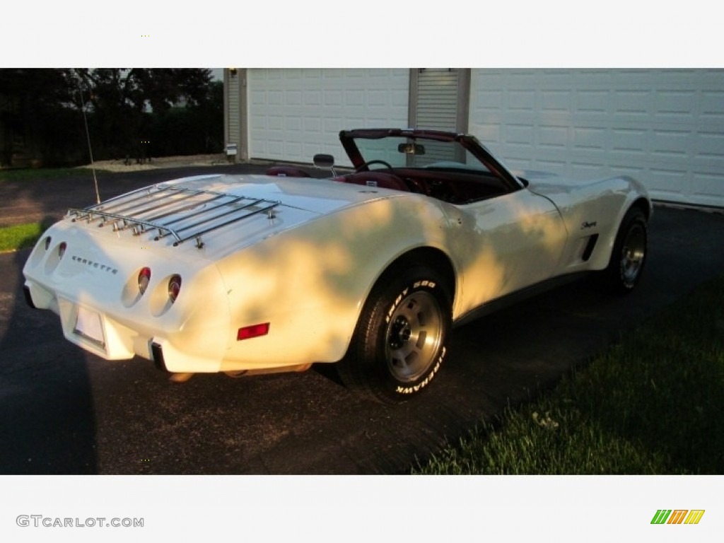 1975 Corvette Stingray Convertible - Classic White / Dark Oxblood photo #8