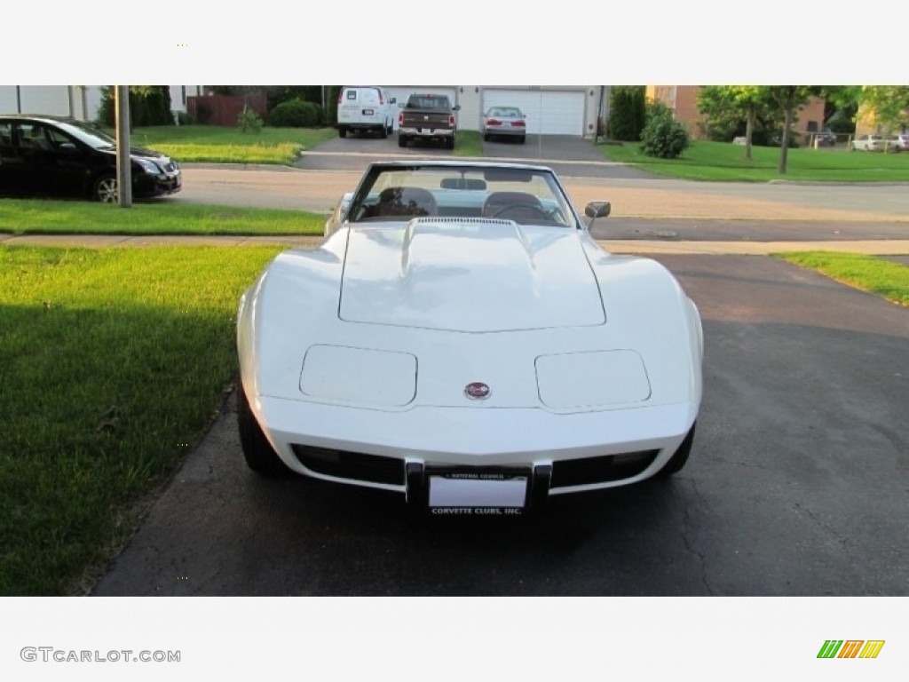 1975 Corvette Stingray Convertible - Classic White / Dark Oxblood photo #9