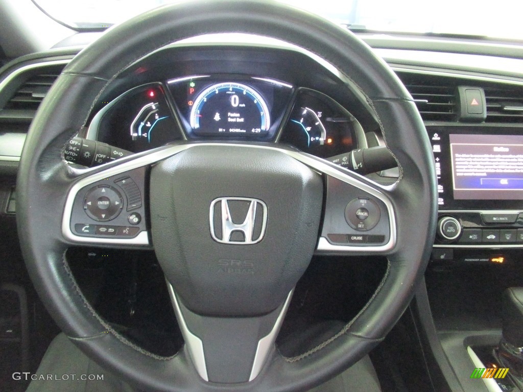 2018 Honda Civic EX-T Sedan Black Steering Wheel Photo #138597177