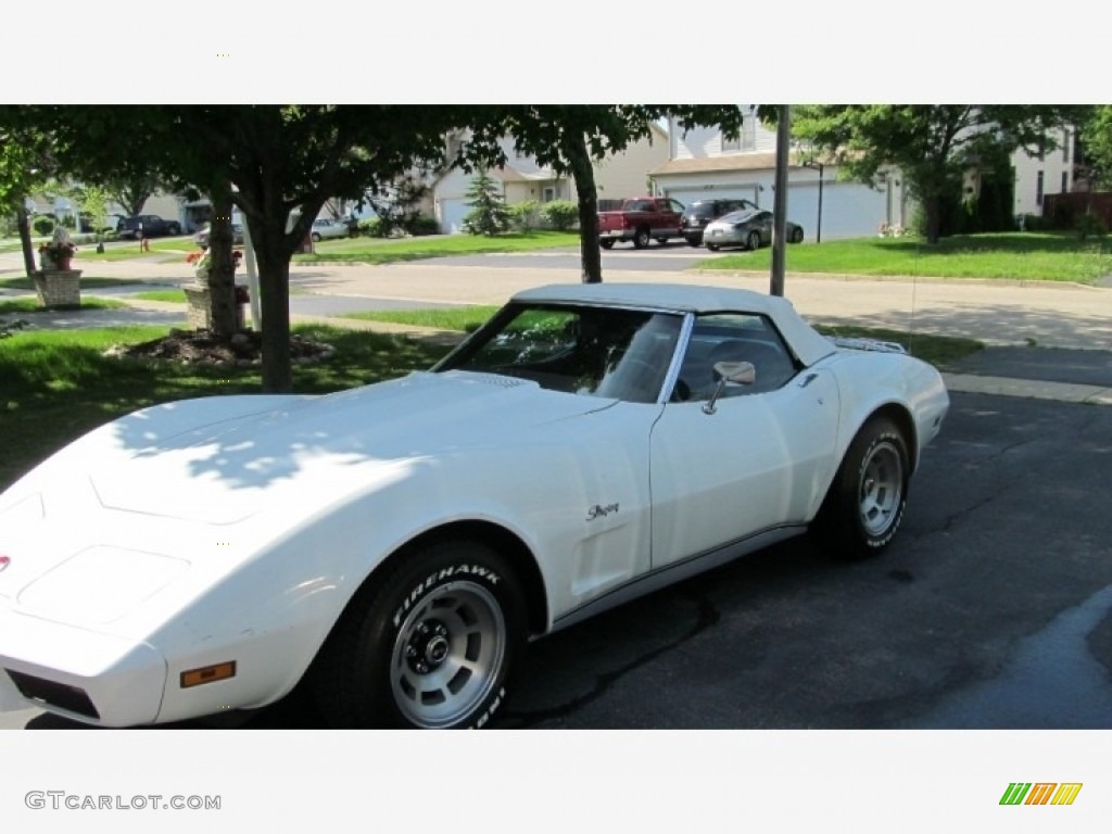 1975 Corvette Stingray Convertible - Classic White / Dark Oxblood photo #14