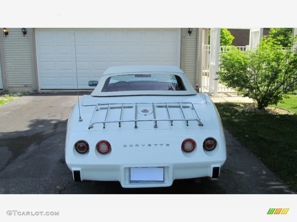 1975 Corvette Stingray Convertible - Classic White / Dark Oxblood photo #15