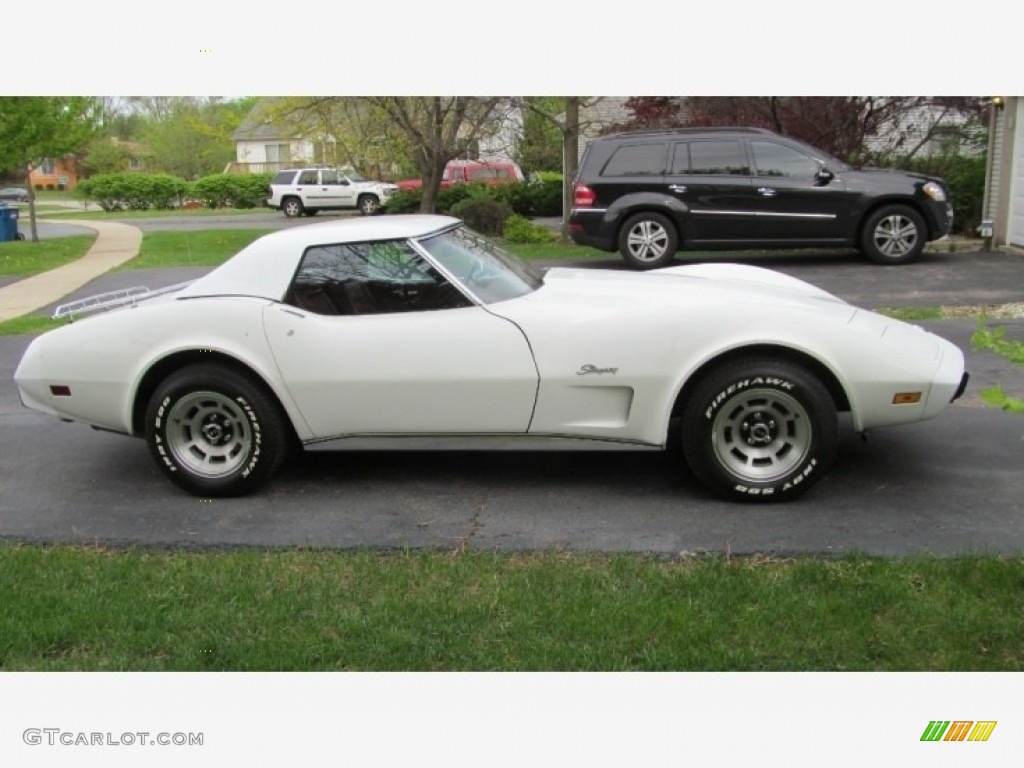 1975 Corvette Stingray Convertible - Classic White / Dark Oxblood photo #20