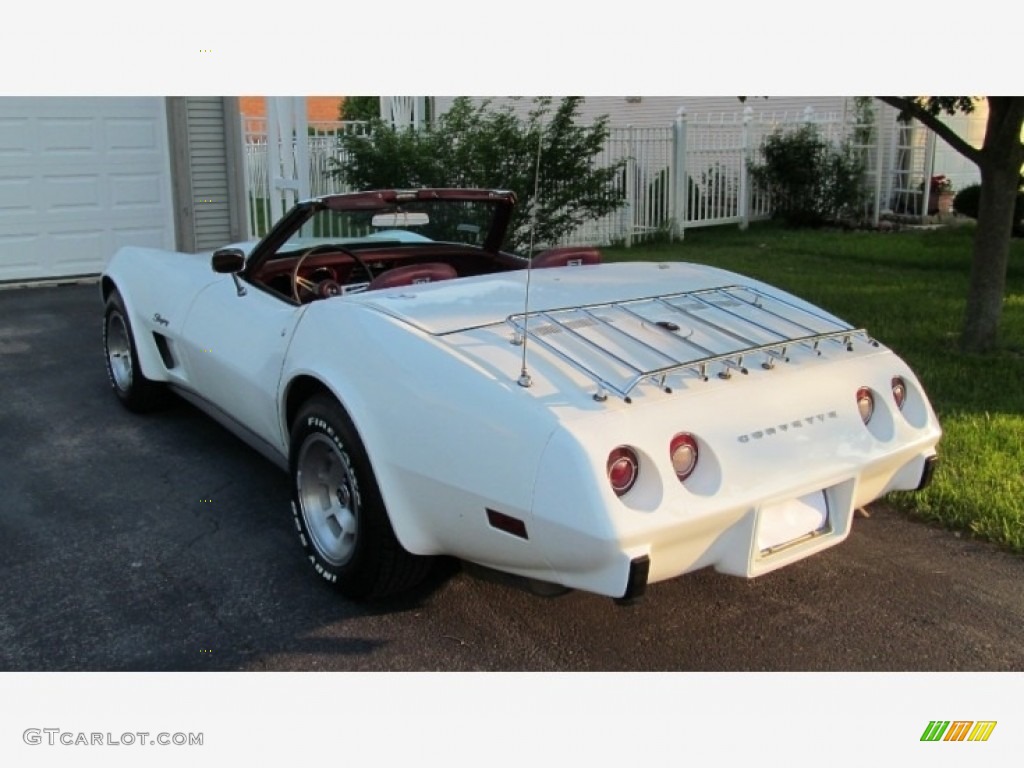 1975 Corvette Stingray Convertible - Classic White / Dark Oxblood photo #37