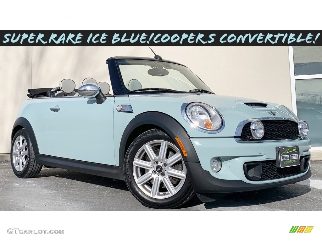 2012 Cooper S Convertible - Ice Blue / Satellite Gray Lounge Leather photo #1
