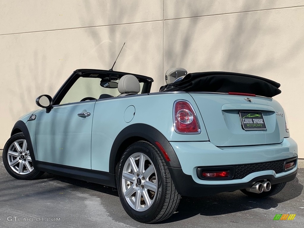 2012 Cooper S Convertible - Ice Blue / Satellite Gray Lounge Leather photo #2