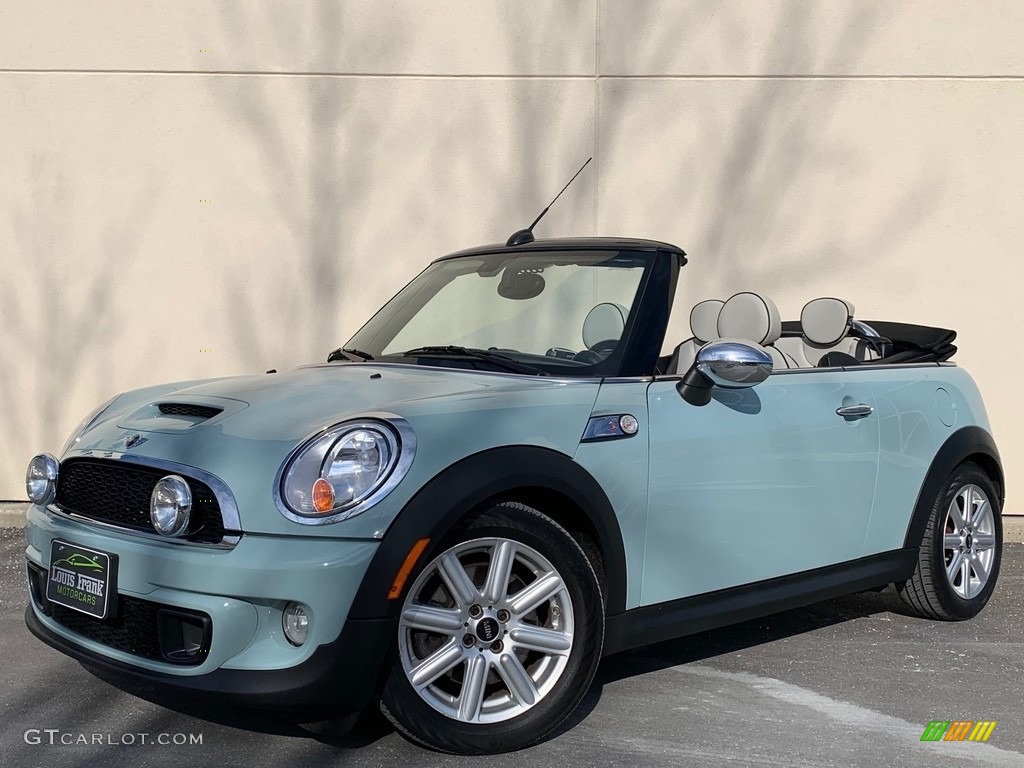 2012 Cooper S Convertible - Ice Blue / Satellite Gray Lounge Leather photo #3