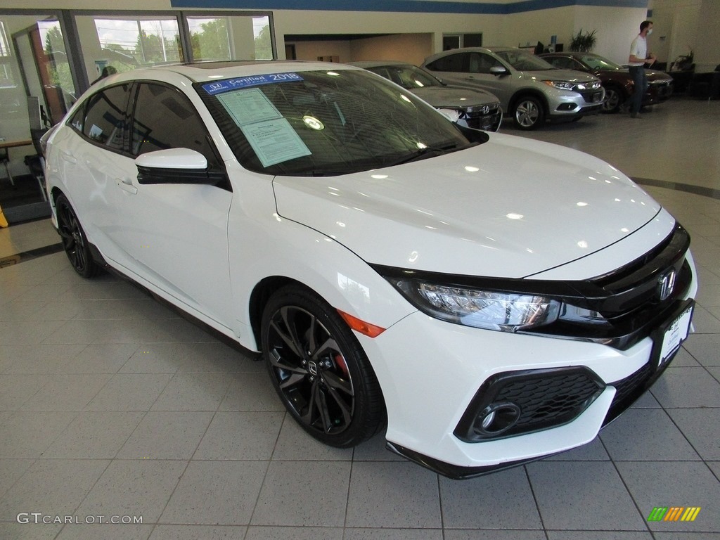 White Orchid Pearl 2018 Honda Civic Sport Touring Hatchback Exterior Photo #138598350