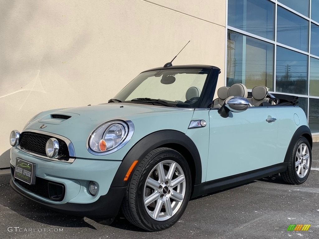 2012 Cooper S Convertible - Ice Blue / Satellite Gray Lounge Leather photo #11