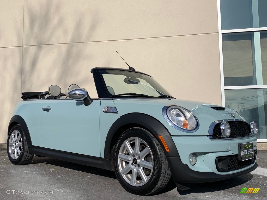 2012 Cooper S Convertible - Ice Blue / Satellite Gray Lounge Leather photo #12