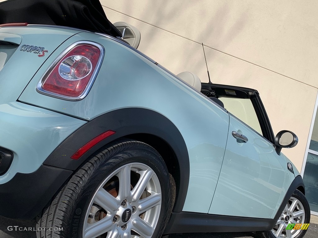2012 Cooper S Convertible - Ice Blue / Satellite Gray Lounge Leather photo #16