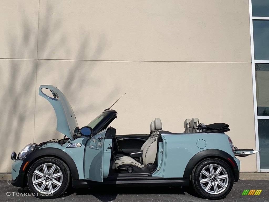 2012 Cooper S Convertible - Ice Blue / Satellite Gray Lounge Leather photo #32