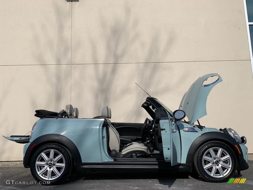 2012 Cooper S Convertible - Ice Blue / Satellite Gray Lounge Leather photo #33