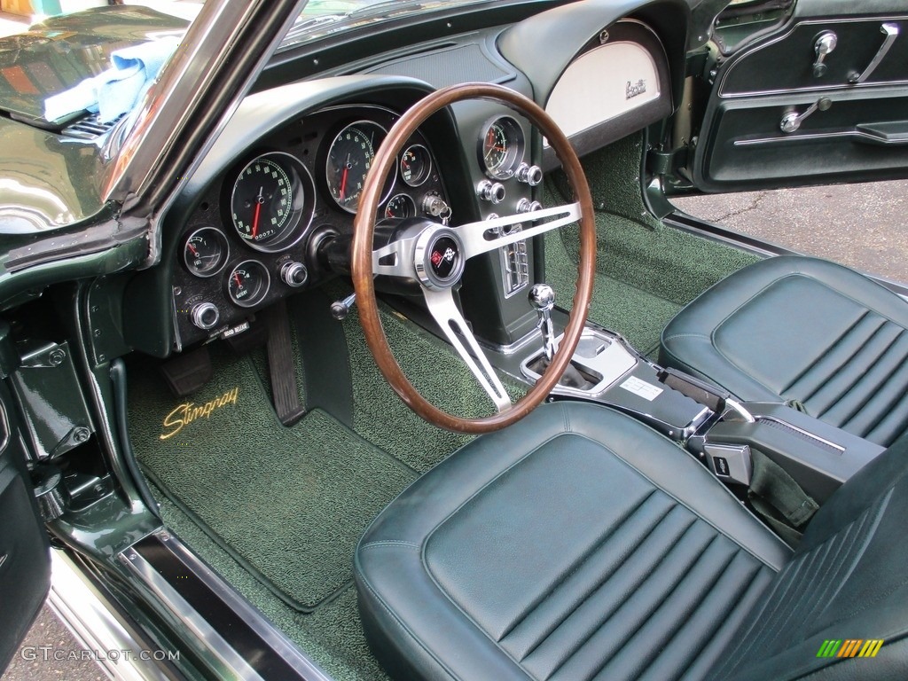 Green Interior 1967 Chevrolet Corvette Convertible Photo #138599157