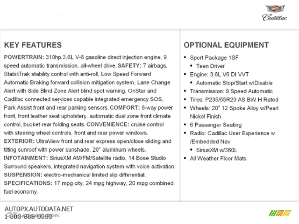 2020 XT6 Sport AWD - Radiant Silver Metallic / Jet Black photo #16