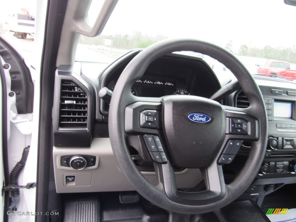 2017 Ford F150 XL SuperCrew 4x4 Earth Gray Steering Wheel Photo #138599901