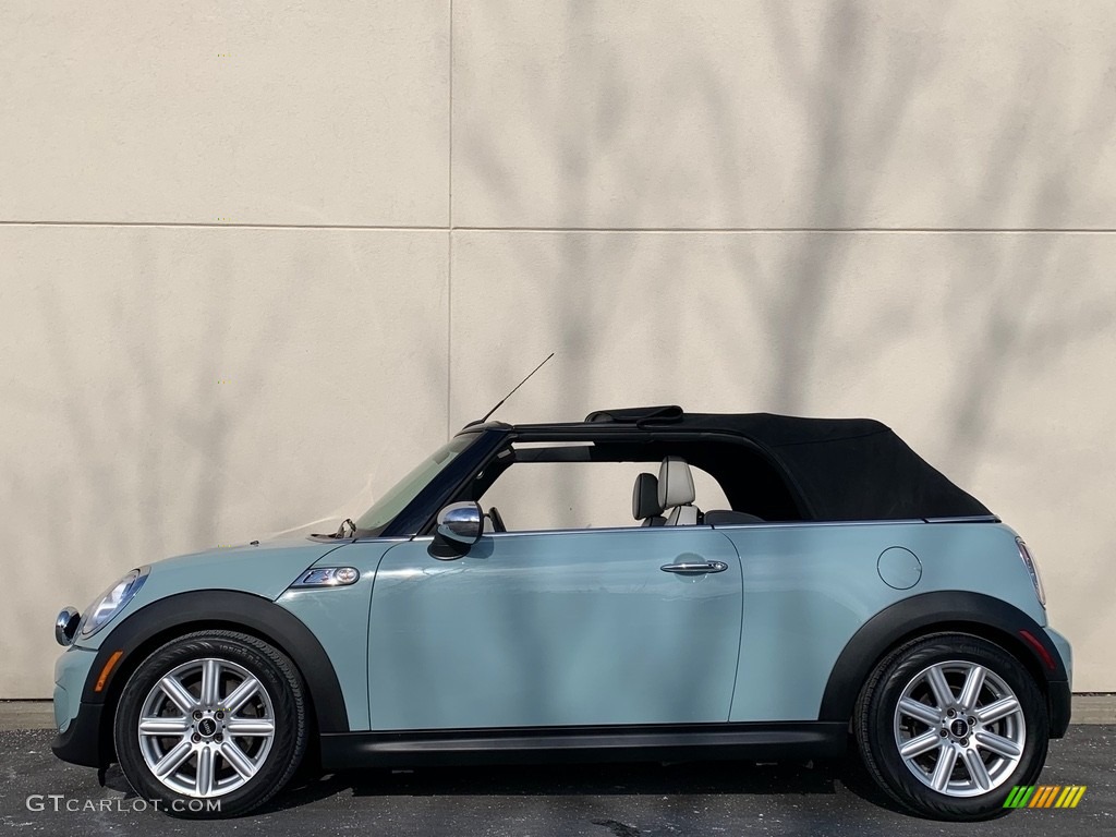 2012 Cooper S Convertible - Ice Blue / Satellite Gray Lounge Leather photo #89