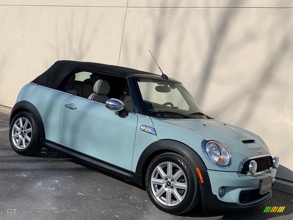 2012 Cooper S Convertible - Ice Blue / Satellite Gray Lounge Leather photo #91