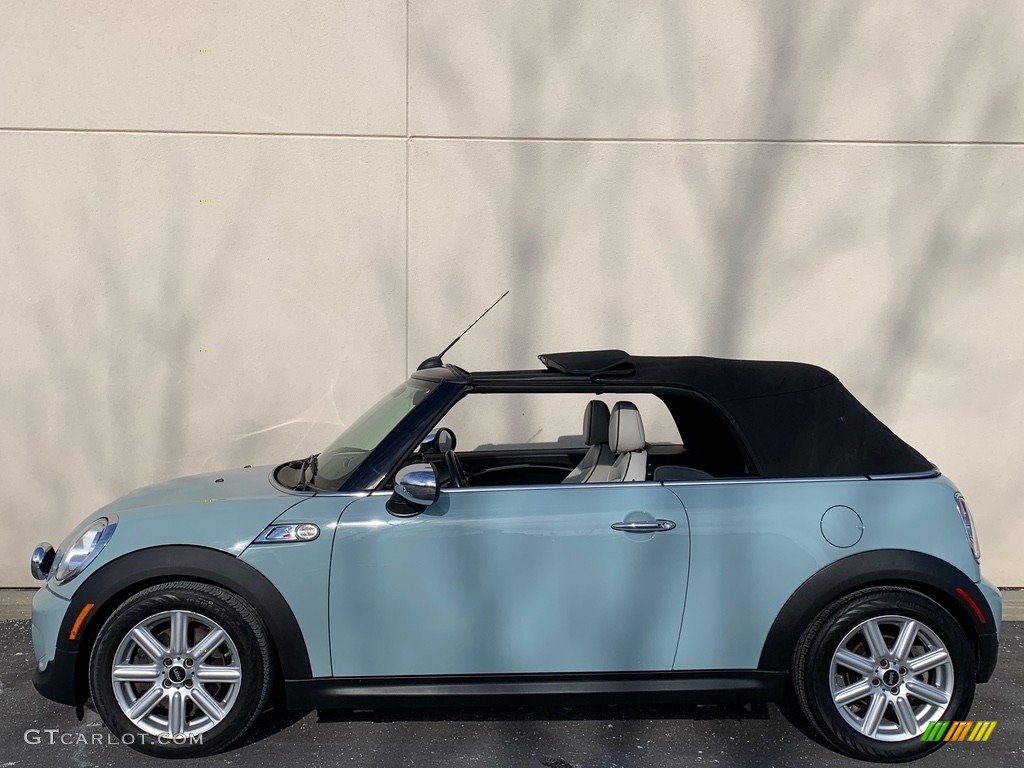 2012 Cooper S Convertible - Ice Blue / Satellite Gray Lounge Leather photo #96