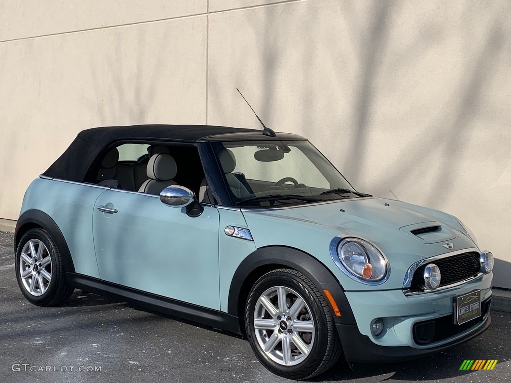 2012 Cooper S Convertible - Ice Blue / Satellite Gray Lounge Leather photo #97
