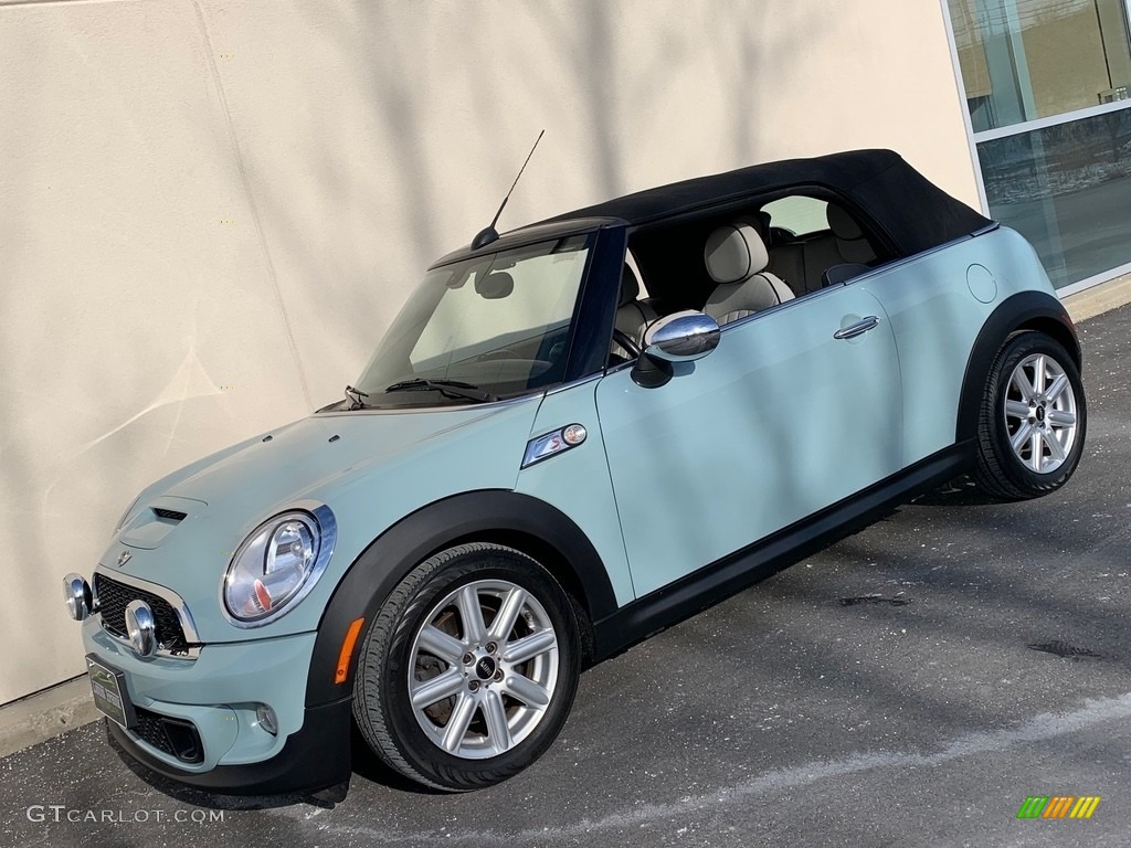 2012 Cooper S Convertible - Ice Blue / Satellite Gray Lounge Leather photo #98