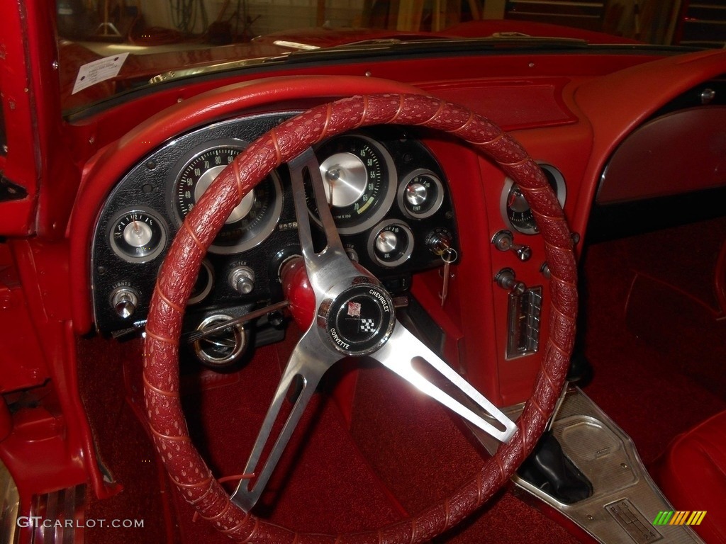 1963 Chevrolet Corvette Sting Ray Coupe Red Steering Wheel Photo #138600915