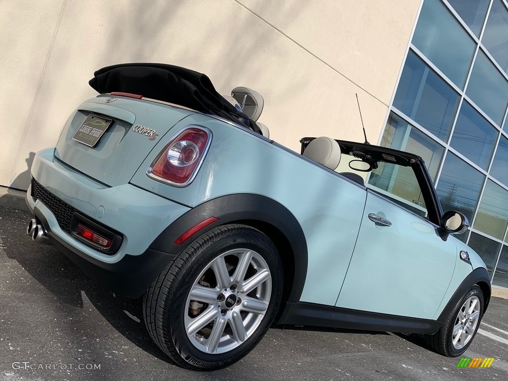 2012 Cooper S Convertible - Ice Blue / Satellite Gray Lounge Leather photo #111