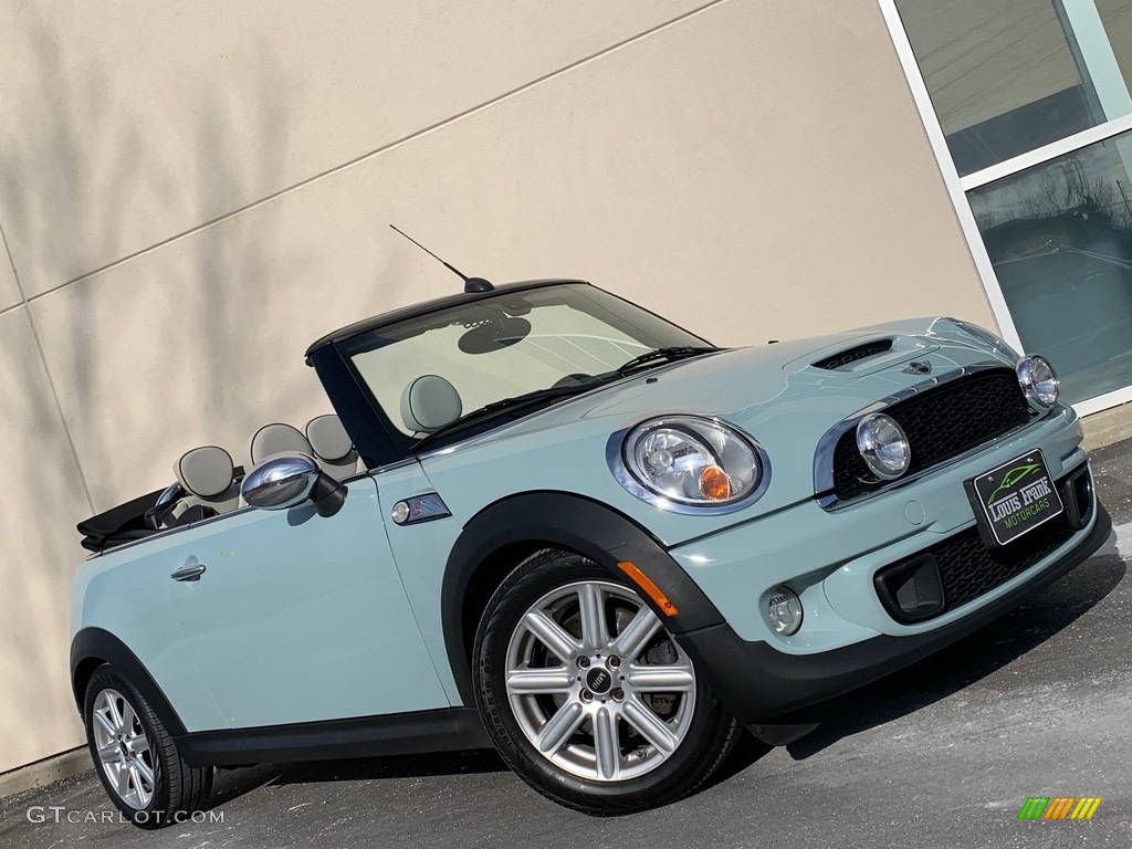 2012 Cooper S Convertible - Ice Blue / Satellite Gray Lounge Leather photo #115