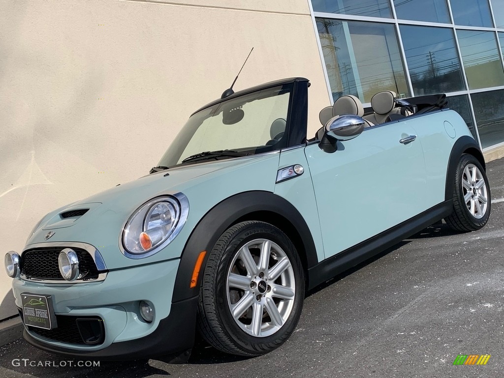 2012 Cooper S Convertible - Ice Blue / Satellite Gray Lounge Leather photo #117