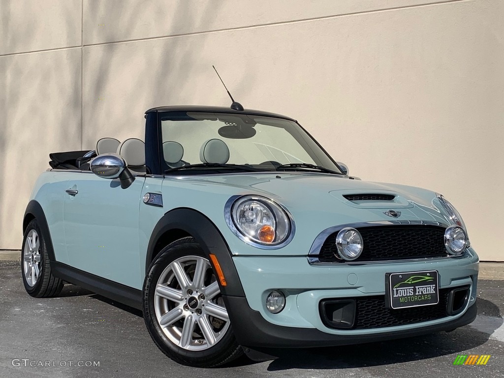 2012 Cooper S Convertible - Ice Blue / Satellite Gray Lounge Leather photo #119