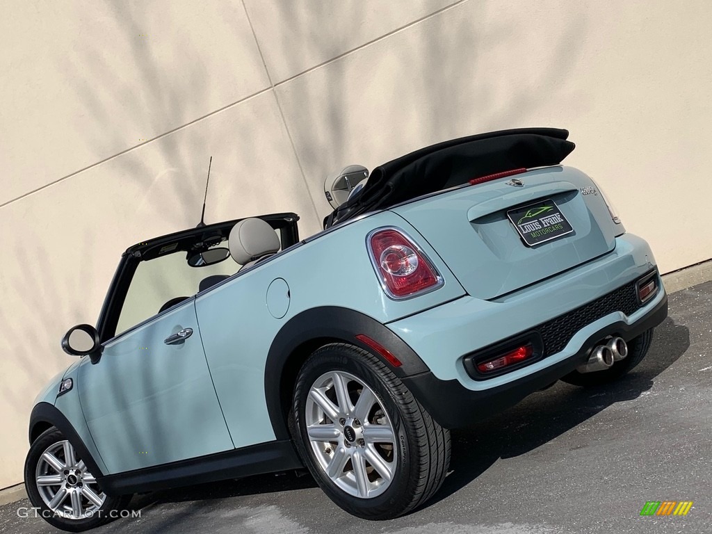 2012 Cooper S Convertible - Ice Blue / Satellite Gray Lounge Leather photo #120
