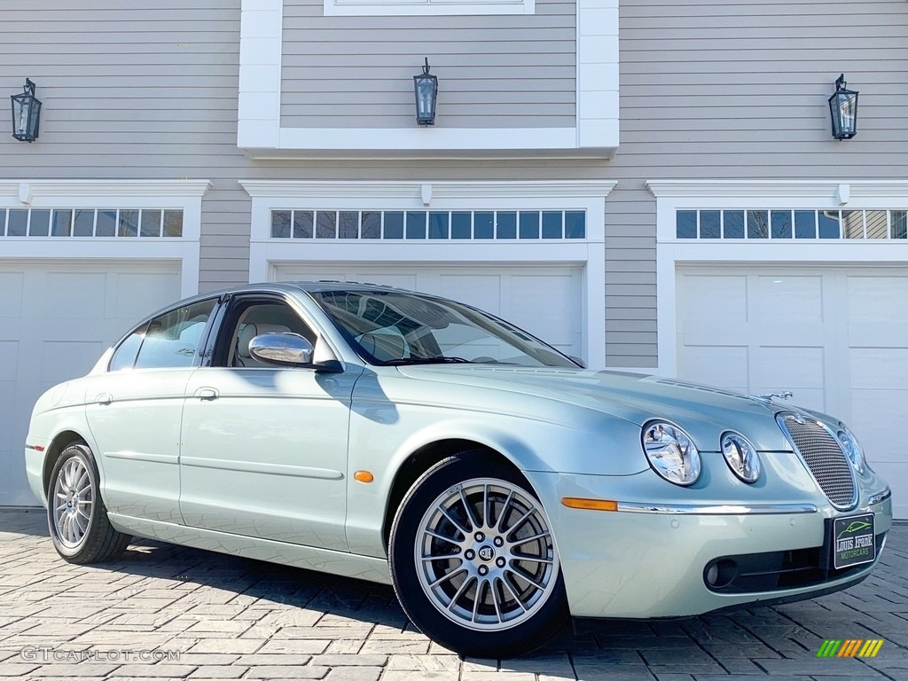 2007 S-Type 3.0 - Seafrost Metallic / Ivory/Mocha photo #2